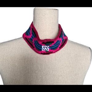 Woolen hand-knit headband in bright colors!